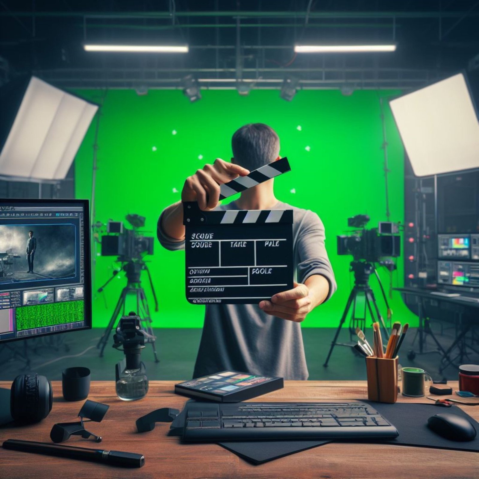 Three people are standing